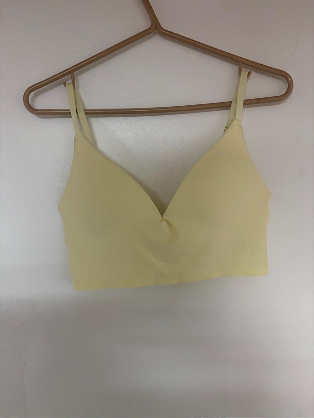 Seamless Pastel Yellow Bralette - Women Intimates